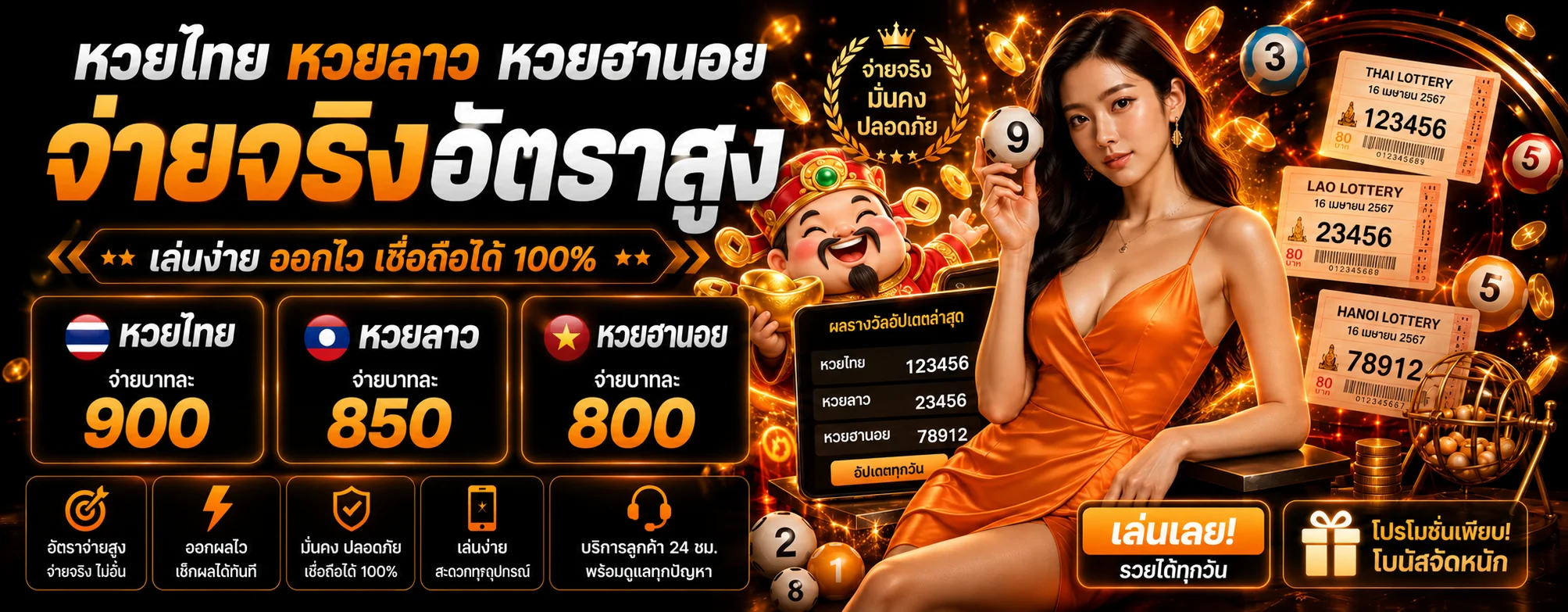 หน้าตรวจผลหวยและอัตราจ่าย JAZZ55